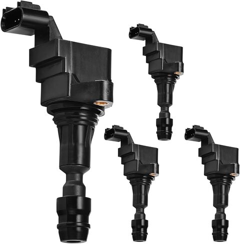 مجموعة من 4 حزمة ملف إشعال UF491 متوافقة مع Buick GMC Pontiac Chevy Equinox HHR Malibu Cobalt Saturn Aura Ion Sky Vue 2.0L 2.2L 2.4L L4 يستبدل DG508 D522C 52-1850 DG481 in Kuwait