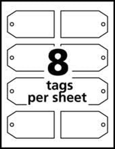 Avery 22802 Printable Tags for Inkjet Printers Only, Tags With Strings, 2" x 3.5", 96 Tags, Sold as 3 Pack, 288 Tags Total in Kuwait