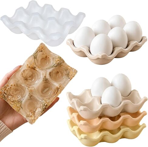 Silicone Egg Holder Mold – Wavy Egg Tray Mold for Resin, Plaster & Concrete DIY Decor, Egg Storage Organizer Casting Mold – Form Me in Saudi Arabia