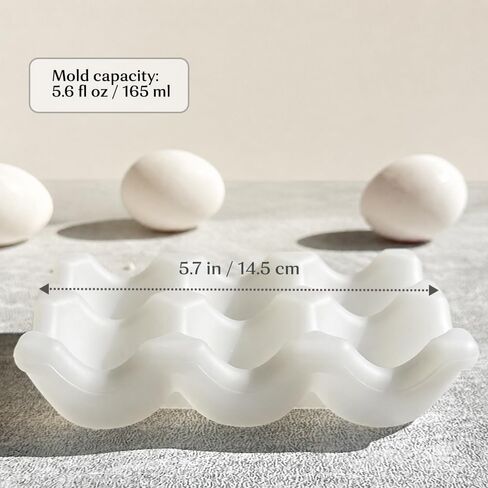 Silicone Egg Holder Mold – Wavy Egg Tray Mold for Resin, Plaster & Concrete DIY Decor, Egg Storage Organizer Casting Mold – Form Me in Saudi Arabia