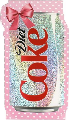 CrownJewlz Coca-Cola Pink Gingham Diet Coke Spiral Journal with Folding Pocket Notepad, Glitter Can Design with Bow in Kuwait