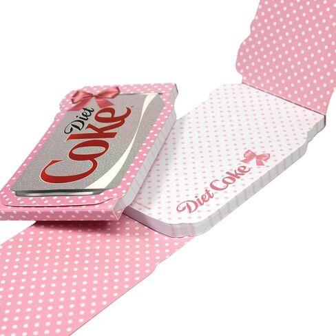 CrownJewlz Coca-Cola Pink Gingham Diet Coke Spiral Journal with Folding Pocket Notepad, Glitter Can Design with Bow in Kuwait