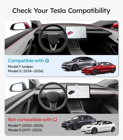 Wigoo Tesla Model Y Juniper & Model 3 Highland Center Console Sunglasses Holder [Extra Space & Stays Firmly] Armrest Key Card Storage Box for Model 3 2024~2026 & Model Y Juniper Accessories in Saudi Arabia