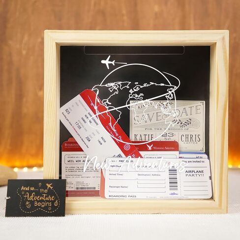 Travel Adventure Coin Archive Box Challenge Coin Holder Display Case for Collecting Coin Travel Keepsake Box Memories Top Loading Coin Stand Holder Travel Lovers Gift Ideas HDTV2-10W in Saudi Arabia