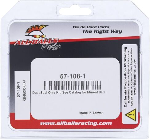 All Balls Racing Dust Seal Only Kit compatible with/replacement for Aprilia Dorsoduro 750, Mana 850 07-14, 57-108-1 in Saudi Arabia