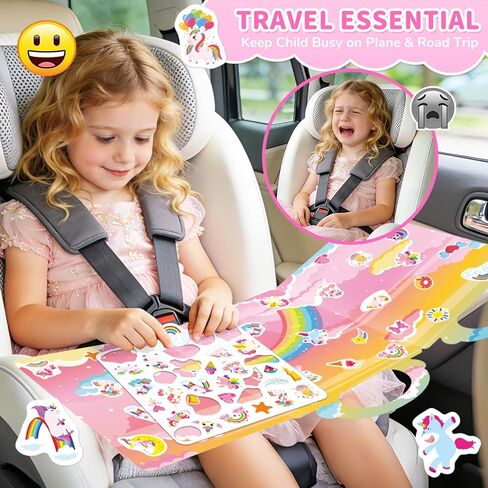 6 Sets Reusable Sticker Book for Girls 3-6, Jelly Sticker Books for Toddler, Travel Sticker Activity Toys for Kids 3 4 5 6 Years Old Girls (Girl Theme) in Saudi Arabia