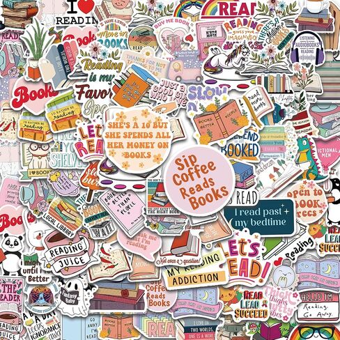 200 PCS Book Stickers for Kindle,Reading Journal Stickers for Scrapbooking Vinyl Decals for Waterproof Accessories in Saudi Arabia