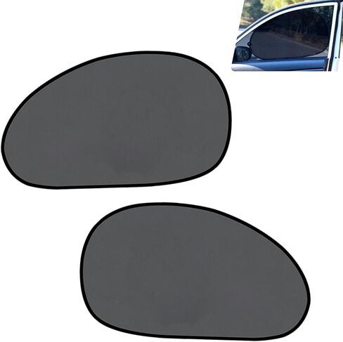 2PCS Car Window Shade, Foldable Side Window Sun Shade, Baby Side Window Car Sun Shades, Sun Shield for UV & Heat Protection, Universal Fits Most Cars, Trucks, SUVs (Black) in Kuwait