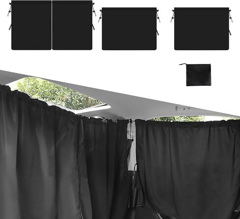 3PCS Car Window Shades Kit, UV Protection Privacy Sunshade Covers, Removable Divider Curtains & Side Window Shades, Universal Car Interior Accessories for Sleeping Traveling Camping in Kuwait