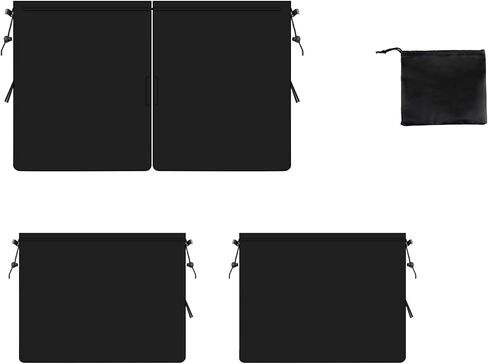 3PCS Car Window Shades Kit, UV Protection Privacy Sunshade Covers, Removable Divider Curtains & Side Window Shades, Universal Car Interior Accessories for Sleeping Traveling Camping in Kuwait
