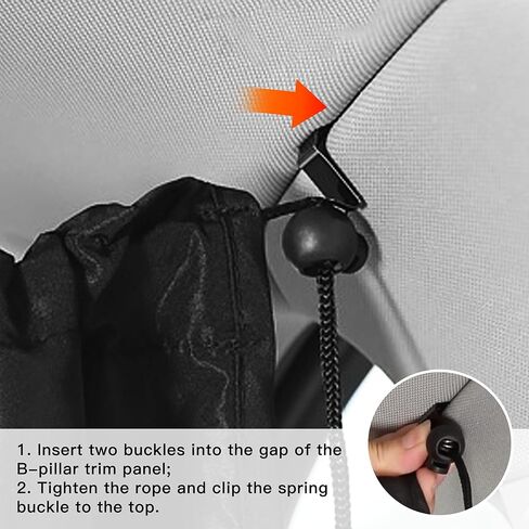 3PCS Car Window Shades Kit, UV Protection Privacy Sunshade Covers, Removable Divider Curtains & Side Window Shades, Universal Car Interior Accessories for Sleeping Traveling Camping in Kuwait