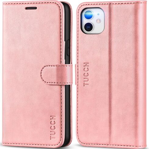 محفظة TUCCH لهاتف iPhone 11، [حجب RFID] فتحات للبطاقات بإغلاق مغناطيسي، جلد PU واقٍ [جراب داخلي من مادة TPU مقاوم للصدمات] غطاء قلاب متوافق مع iPhone 11 (2019 6.1 بوصة)، أسود in Saudi Arabia