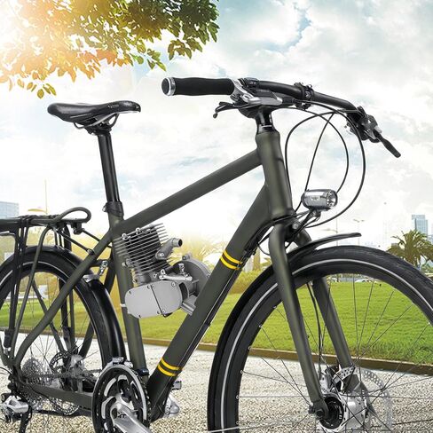 طقم محرك دراجة 100cc ثنائي الشوط، CDI Start Mini Bike Bike محرك اسطوانة واحدة طقم دراجة بمحرك مناسب لمعظم الدراجات ذات الإطار V 26-28 بوصة، دراجات الطريق (أسود، أحمر، فضي) in Kuwait
