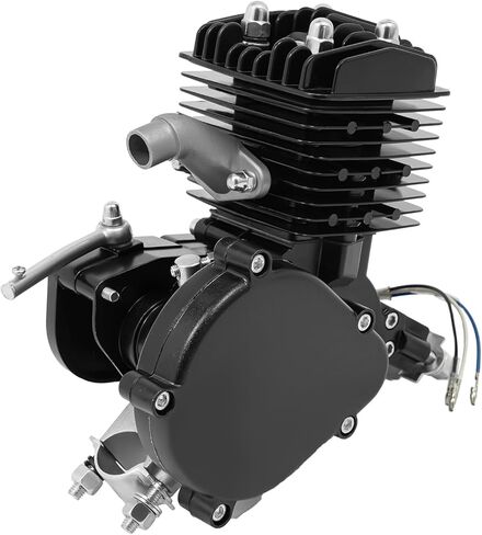 80cc 2-Stroke Bike Motor Kit, Foot Pedal Start Mini Bike Bicycle Single Cylinder Engine Motorized Bike Kit Suitable for Most V-Frame 26-28 Inch Wheeled Bicycles, Mountain Bikes and Road Bikes in Kuwait