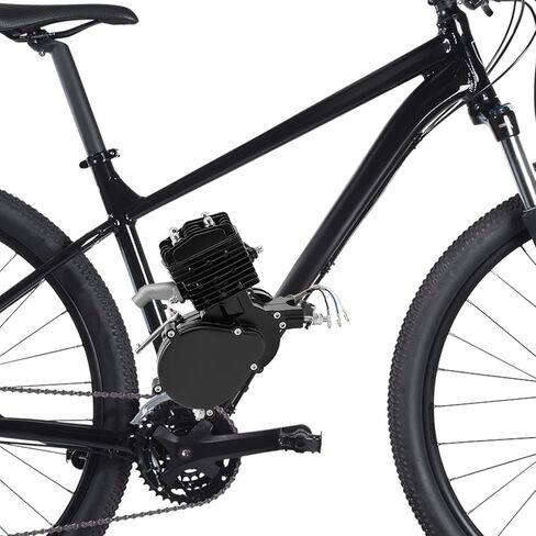 80cc 2-Stroke Bike Motor Kit, Foot Pedal Start Mini Bike Bicycle Single Cylinder Engine Motorized Bike Kit Suitable for Most V-Frame 26-28 Inch Wheeled Bicycles, Mountain Bikes and Road Bikes in Kuwait