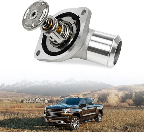 131-160 Engine Coolant Thermostat Housing Assembly With Seal Fits Chevy Avalanche Colorado Silverado Tahoe | Buick Cadilac | GMC Yukon Sierra Envoy, OEM Replace# 89018168,12587395, 902-2981 in Kuwait