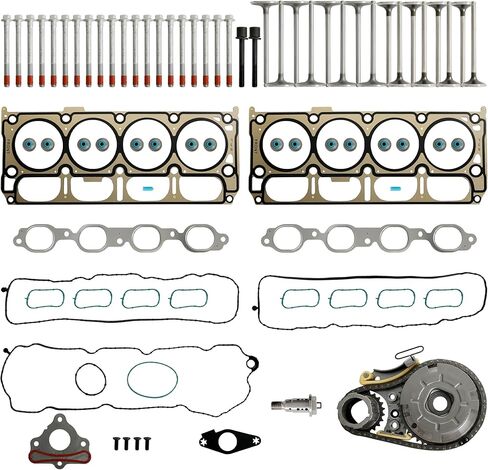 5.3 Engine Rebuild Overhaul Kit Timing Chain Kit & Head Gasket Bolt Set/Intake Exhaust Valve Fit For GM L83 Gen 5 Chevy Tahoe Suburban Silverado GMC Sierra 1500 Yukon 5.3L 2014-2020 HS26744PT 76291V in Saudi Arabia