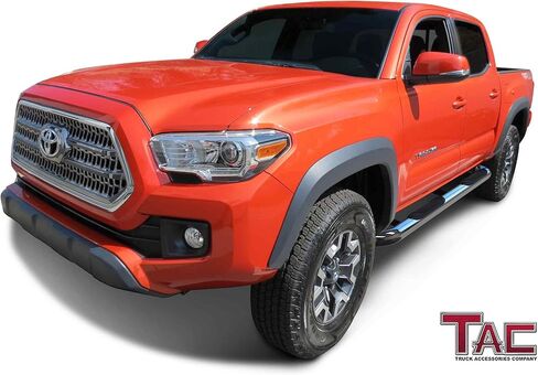 TAC Side Steps Compatible with 2005-2023 Toyota Tacoma Double Cab Pickup Truck 3" Stainless Steel Side Bars Nerf Bars Running Boards Rock Panel Off Road Exterior Accessories (2 Pieces) in Kuwait