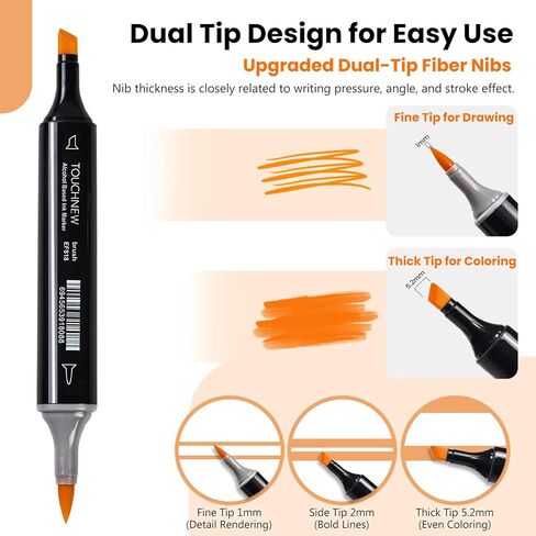 13Pcs Alcohol Markers Pure Color Series,Black Pen Barrel Dual Tip Soft Art Solid Color Markers Set for Adults Beginner Drawing Sketching (Green) in Kuwait