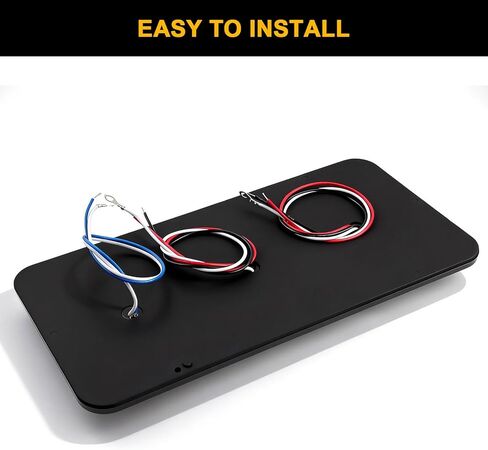 Konrali 2 قطعة مصابيح LED ثلاثية الذيل 36 LED، مستطيلة LED للمقطورة RV أضواء خلفية للبيت متنقل وإيقاف الدوران الخلفي الخلفي ومصابيح خلفية قاعدة سوداء مع حشية تثبيت أفقي - عدسة حمراء/شفافة in Kuwait