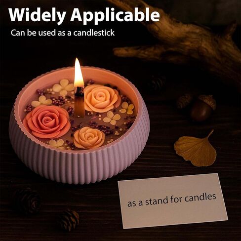 2 PCS Plaster Moulds for Casting, Candle Holder Molds for Resi, Striped Storage Box Jar Plant Pot Silicone Molds, for Jewelry Makeup Brush Holder Succulent Plant Pot DIY Resin Art Craft Home Decor in Saudi Arabia