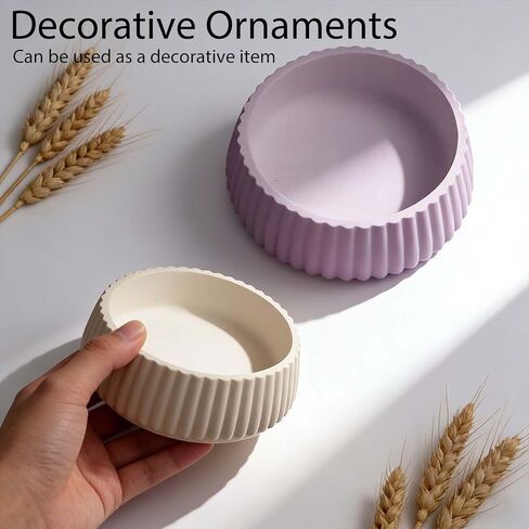 2 PCS Plaster Moulds for Casting, Candle Holder Molds for Resi, Striped Storage Box Jar Plant Pot Silicone Molds, for Jewelry Makeup Brush Holder Succulent Plant Pot DIY Resin Art Craft Home Decor in Saudi Arabia