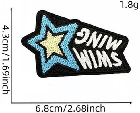 5Pcs Summer Swim Sport Theme Iron On/Sew on Pathes Swimmer Embroidered Patches Badge for Clothes Jacket Jeans Backpacks (ColorA) in Saudi Arabia