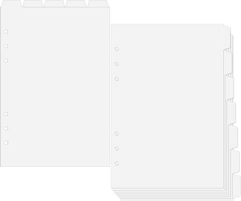 2 Set A5 Binder Dividers 6 Ring Clear Plastic Dividers with Tabs, Monthly Index Notebooks Planner Insert Tabs for Journals Notebook Planner (12 A5) in Saudi Arabia