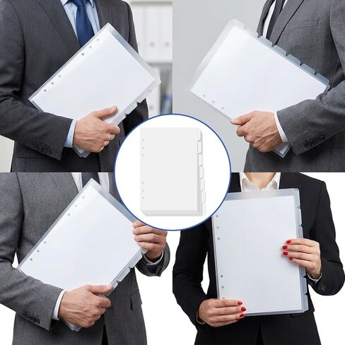 2 Set A5 Binder Dividers 6 Ring Clear Plastic Dividers with Tabs, Monthly Index Notebooks Planner Insert Tabs for Journals Notebook Planner (12 A5) in Saudi Arabia