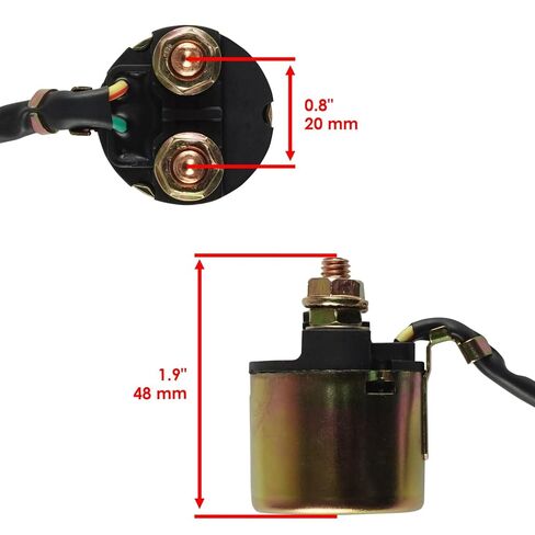 Starter Motor Relay Solenoid Kit 31200-HM7-003 195.5mm Replacement for Honda Trx500fe Foreman 500 2005-2011 Trx500fpe 2007-2011 Trx500fpm 2008-2011 Replaces 35850-HP6-A01 in Kuwait