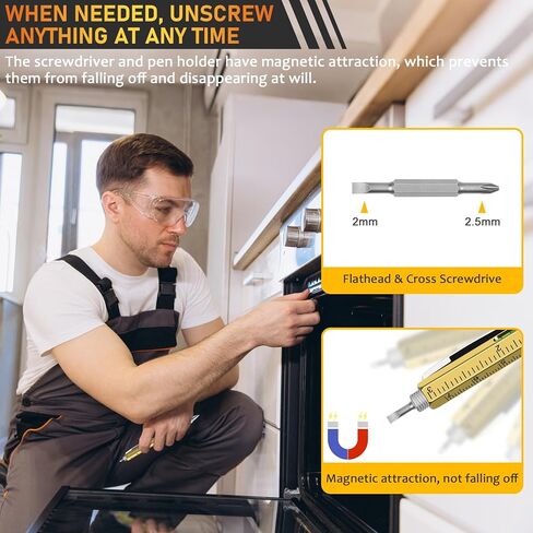 NICEMOVIC Fathers Day Dad Bulk Gifts for Men Multitool Tool Pen Gift 36 Pcs 6-in-1 Party Favor Father's Christmas White Elephant Gifts for Adults Level Gauge Ballpoint Pen Stylus Pen Screwdriver in Saudi Arabia