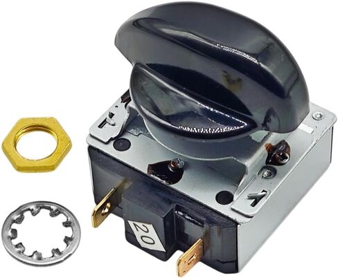 697120A Timer Kit Fit for Schumacher Century and Most Battery Chargers, 120 Minute Timer Switch, with Hold Position Panel Mount, Metal Insert, Mounting Nut, Lock Washer in Saudi Arabia