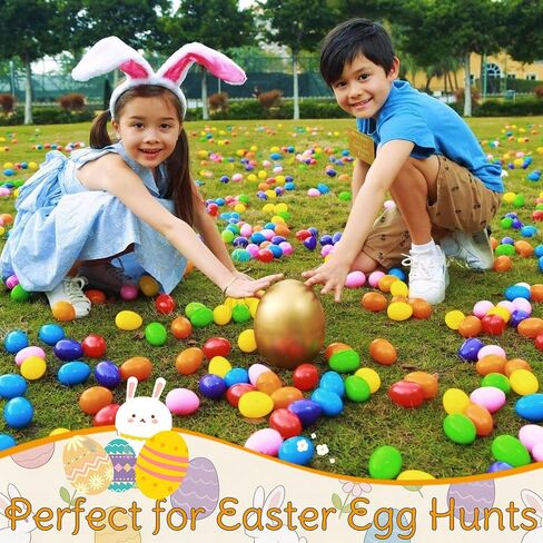 Fillable Easter Eggs 2.4" Inch Hinged Colorful Bright & Thick Plastic Shells Easter Eggs,Perfect for Easter Egg Hunt, Suprise Egg, Easter Hunt(36 Pack) in Saudi Arabia