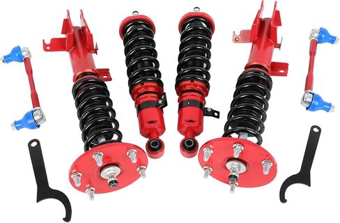 Coilovers Suspension Kit Fit for Honda for CR-V 2012-2016 Damper Adjustable Coilovers Struts, Height Adjustable Lowering Kit, Red in Saudi Arabia