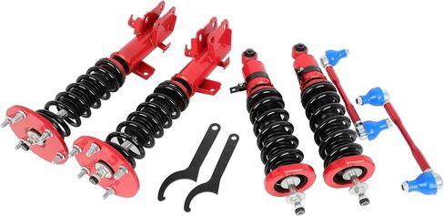 Coilovers Suspension Kit Fit for Honda for CR-V 2012-2016 Damper Adjustable Coilovers Struts, Height Adjustable Lowering Kit, Red in Saudi Arabia