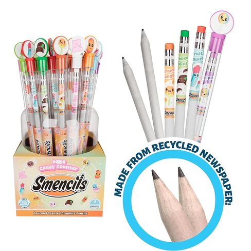 أسطوانة Candy Counter Smencils - أقلام الرصاص المعطرة HB #2، عدد 50، هدايا للأطفال، هدايا الحفلات، مكافآت الفصل الدراسي in Kuwait