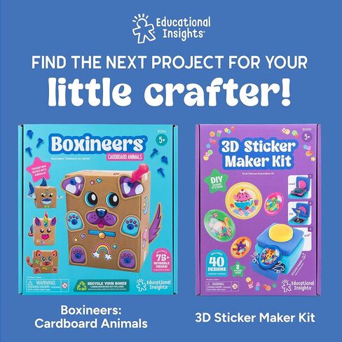 Educational Insights Boxineers Cardboard Vehicles - Creative Craft Supplies for Kids Projects, Cardboard Tools for Kids, DIY Fine Motor Activities, Kids Crafts and STEM Construction Kits in Kuwait