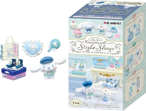 Hamee RE-Ment Hello Kitty and Friends Blind Box Diorama Miniature Figure Set for Birthday Gift, Party Favor, Collectible Figurine, Sanrio Fan (Cinnamoroll Style Shop) - 1 Pc. Mystery Set in Kuwait