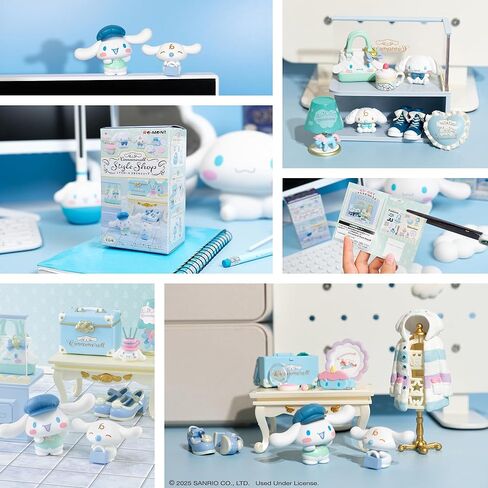 Hamee RE-Ment Hello Kitty and Friends Blind Box Diorama Miniature Figure Set for Birthday Gift, Party Favor, Collectible Figurine, Sanrio Fan (Cinnamoroll Style Shop) - 1 Pc. Mystery Set in Kuwait