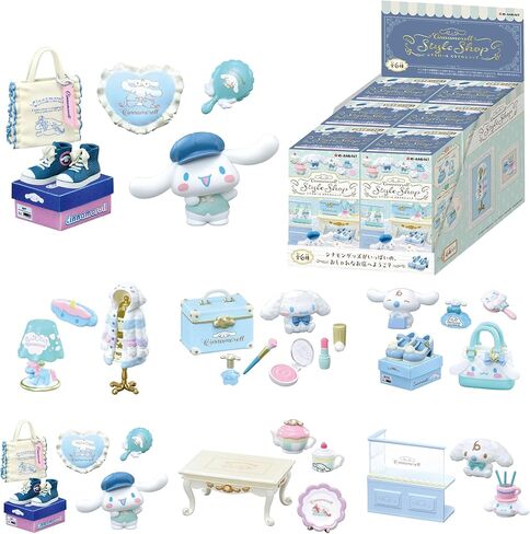 Hamee RE-Ment Hello Kitty and Friends Blind Box Diorama Miniature Figure Set for Birthday Gift, Party Favor, Collectible Figurine, Sanrio Fan (Cinnamoroll Style Shop) - 1 Pc. Mystery Set in Kuwait