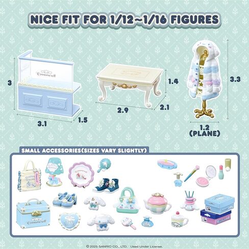 Hamee RE-Ment Hello Kitty and Friends Blind Box Diorama Miniature Figure Set for Birthday Gift, Party Favor, Collectible Figurine, Sanrio Fan (Cinnamoroll Style Shop) - 1 Pc. Mystery Set in Kuwait