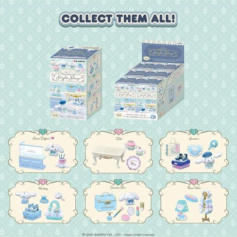 Hamee RE-Ment Hello Kitty and Friends Blind Box Diorama Miniature Figure Set for Birthday Gift, Party Favor, Collectible Figurine, Sanrio Fan (Cinnamoroll Style Shop) - 1 Pc. Mystery Set in Kuwait