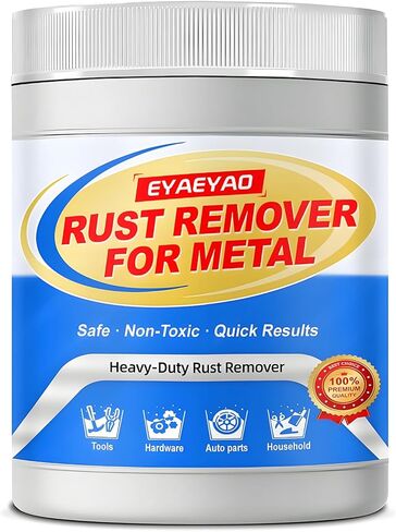 Rust Remover for Metal, Safely and Quickly Removes Rust Stain, Rust Remover Powder, 16 Ounces Rust Stain Remover Powder for Metal Surfaces, Bathtub, Car - Non-Corrosive (16 Ounces) in Saudi Arabia
