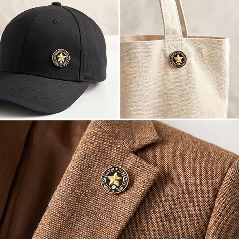 30 Pcs Employee of The Month Lapel Pins Excellence in Service Employee of The Month Pin Metal Gold Star Pins Brooch Motivational Performance End of Year Reward Gifts for Staff Team Volunteer in Kuwait