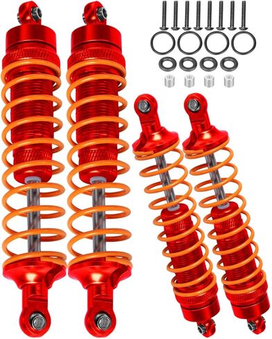RC Shocks Upgrade Parts for 1/10 Senton 4X4 Granite 4X4 Vorteks 4X4 Bigrock 4X4 Typhon 4X4 RC Truck,4PCS Full Aluminum Front Rear Big Bore Hops Up by ARRCat,Replace AR330550 AR330551,Green in Kuwait