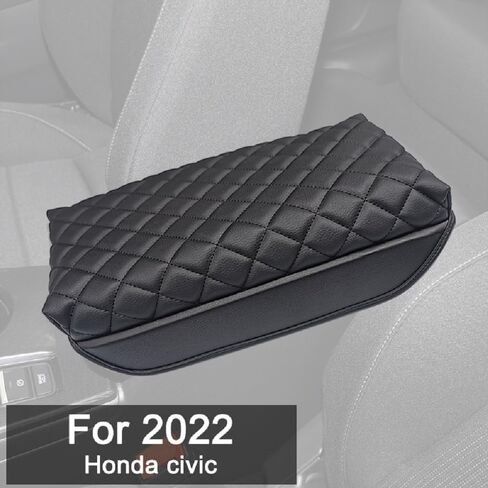 Mrtech Fit for 11th Gen Civic Armrest Cover, PU Leather Center Console Pad Cushion, Waterproof Arm Rest Protector Compatible with Honda Civic 2022-2024 in Kuwait
