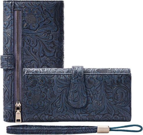 BVEOGMRO Women Wallet Around Clutch Purse for Women Three-fold Wallet Credit Card Holder RFID Blocking Large Capacity in Saudi Arabia