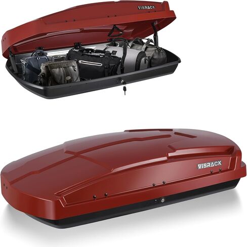 Hard Shell Roof Cargo Box 16 Cu Ft Large Rooftop Carrier with Security Lock 58.3 x 35.4 x 13 in ABS Durable Waterproof Roof Storage Box for Luggage Travel Fits Most Crossbars Tool-Free Install Gray in Kuwait