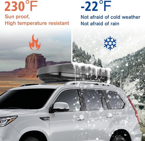 Hard Shell Roof Cargo Box 16 Cu Ft Large Rooftop Carrier with Security Lock 58.3 x 35.4 x 13 in ABS Durable Waterproof Roof Storage Box for Luggage Travel Fits Most Crossbars Tool-Free Install Gray in Kuwait