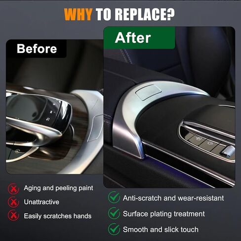 Front Console Cover Armrest Release Button Compatible with 2015-2020 Mercedes-Benz C300 C350E C400 W253 GLC200 Replace A2056803407 2056803711 in Saudi Arabia
